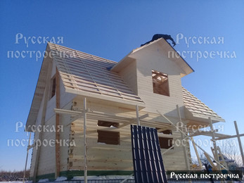 Строительство дома из бруса 8х6 с мансардой и кукушкой - фотоотчет  - фото 33