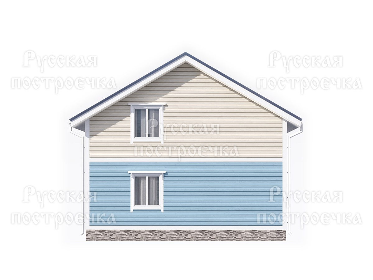 Дом из бруса 8х6 с балконом и террасой, Проект 47.2, комплектации, планировка, цены  - вид 7