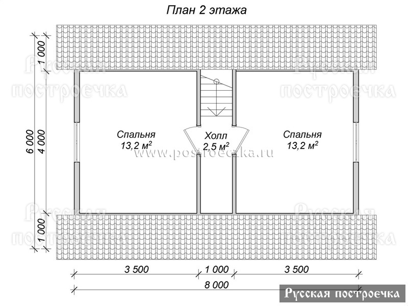 Дом из бруса 8х8 с мансардой, Проект 65.1, комплектации, планировка, цены  - вид 3