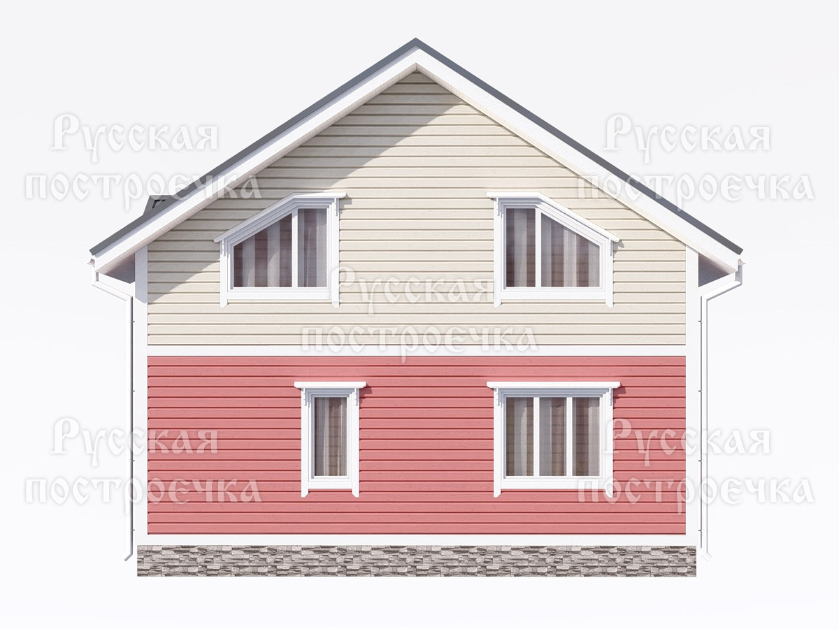 Дом из бруса 8х8 с балконом, террасой и котельной, проект 70.1, цены, комплектации, планировка  - вид 7
