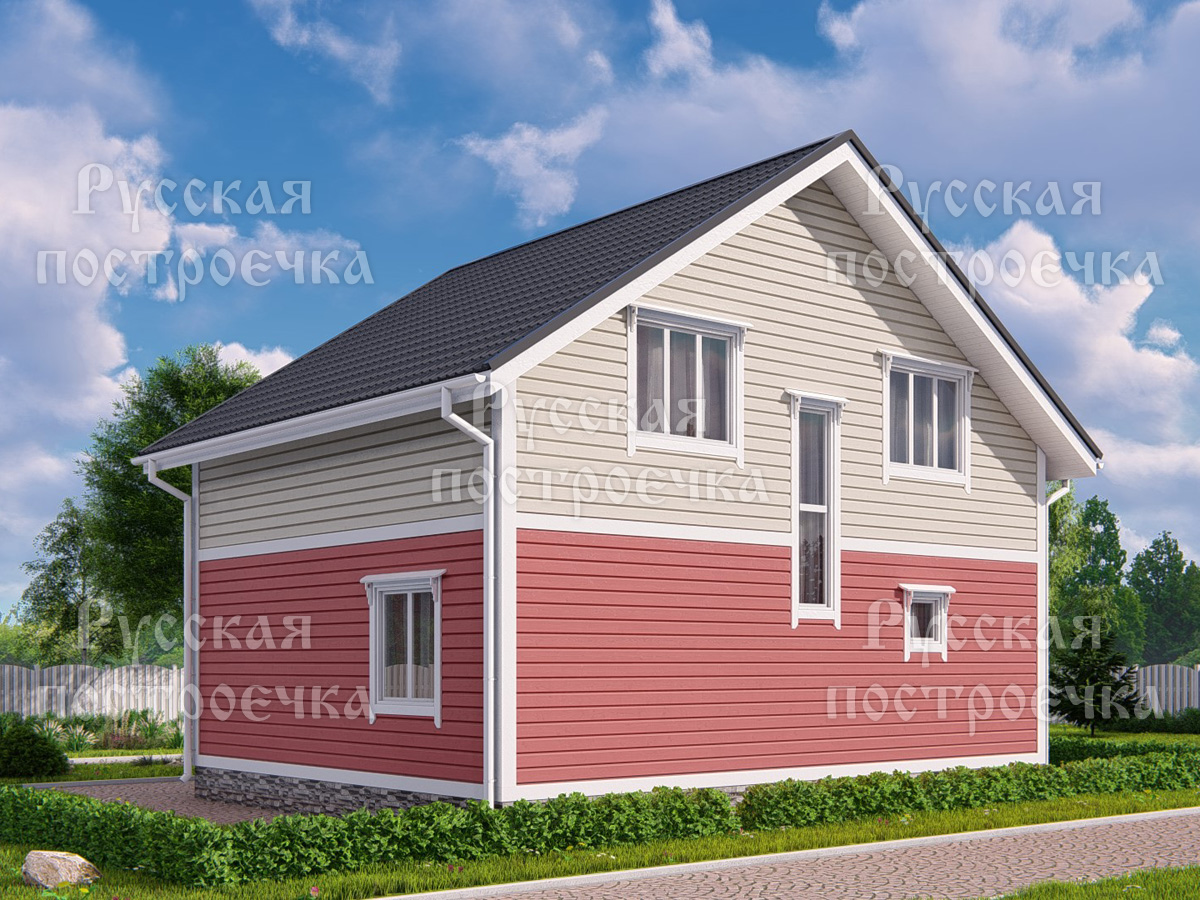 Дом из бруса 9х7 с крыльцом и котельной, Проект 85.2, цены на строительство, комплектации, фото - вид 3