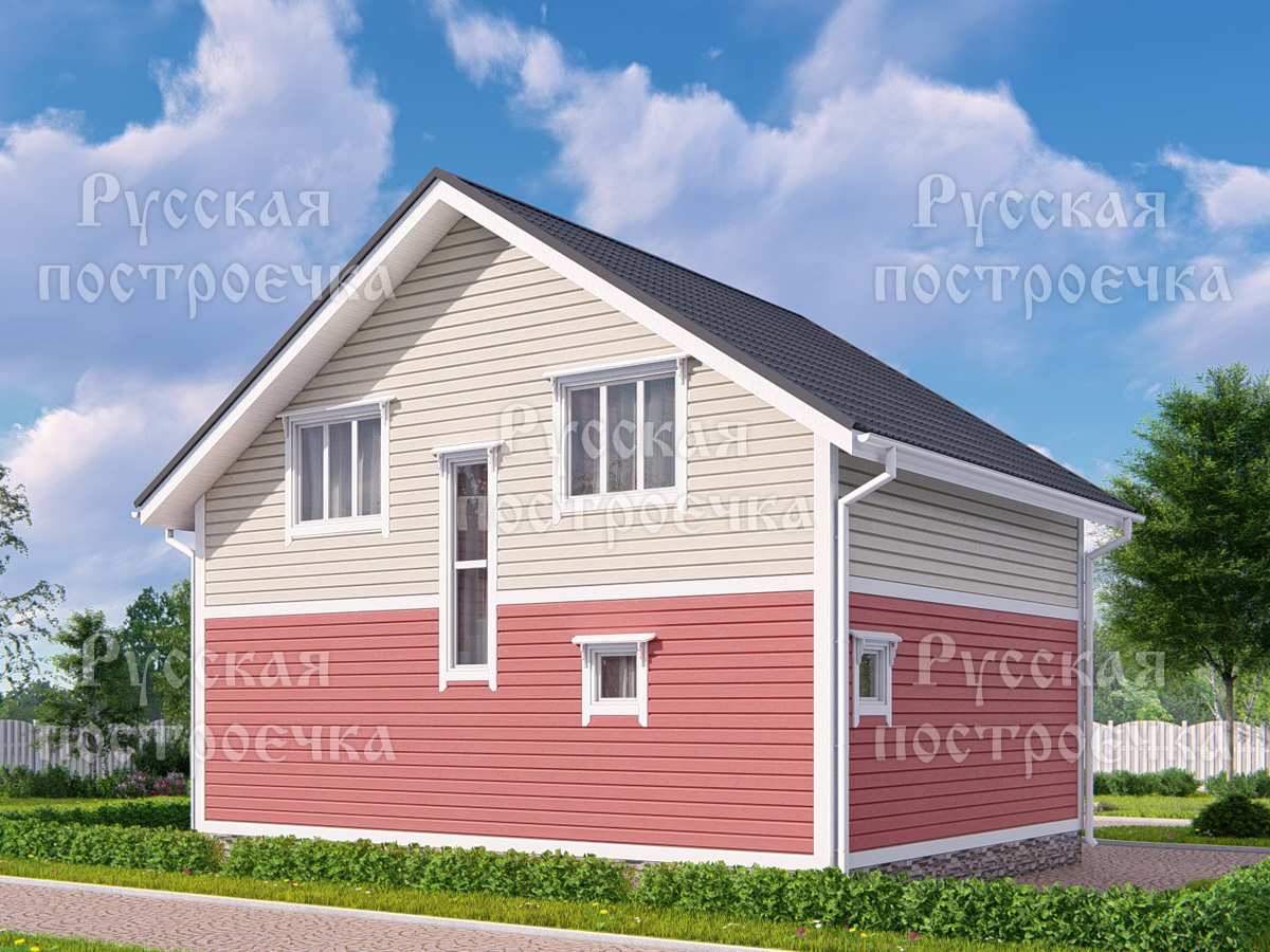 Дом из бруса 9х7 с крыльцом и котельной, Проект 85.2, цены на строительство, комплектации, фото - вид 4