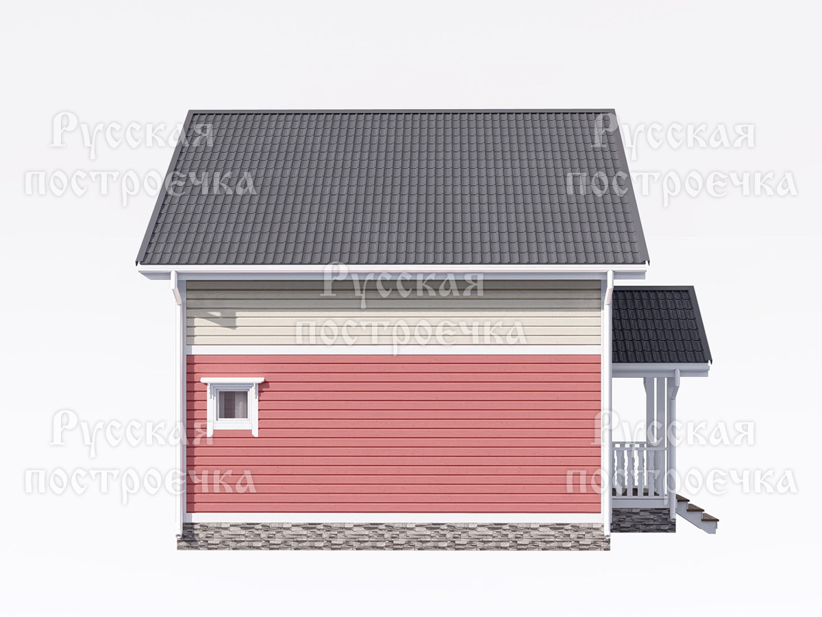 Дом из бруса 9х7 с крыльцом и котельной, Проект 85.2, цены на строительство, комплектации, фото - вид 8
