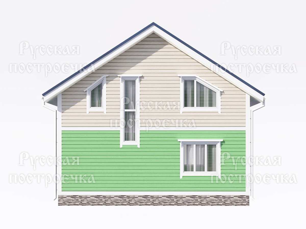 Каркасный дом 8х8 с котельной и террасой, Проект КД-70, цены, комплектации, фото - вид 7