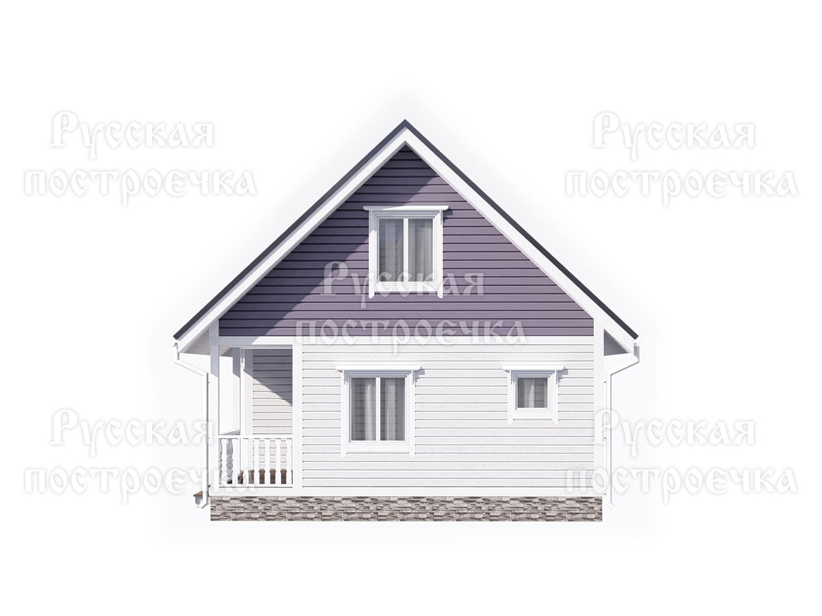 Каркасный дом 9х7 с мансардой, проект КД-89, планировка, комплектации, цены  - вид 6