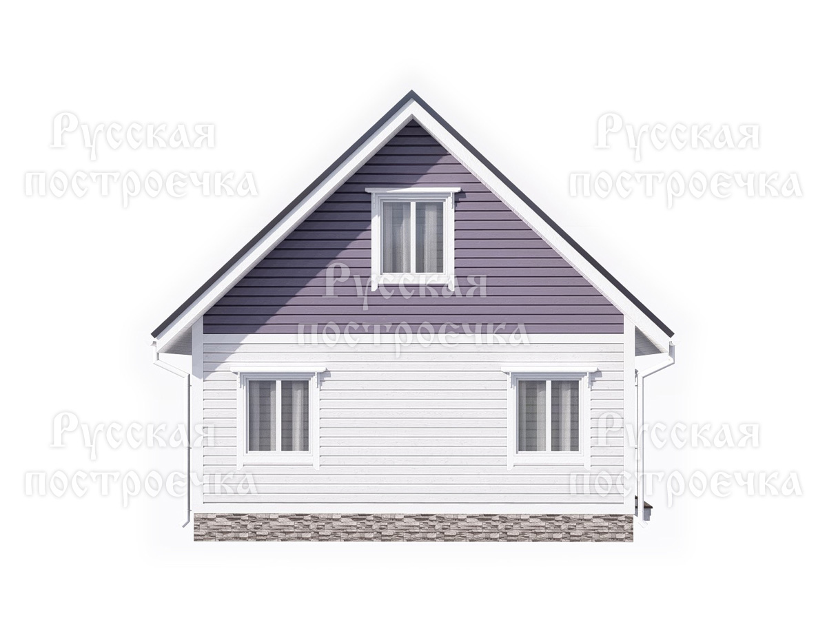 Каркасный дом 9х7 с мансардой, проект КД-89, планировка, комплектации, цены  - вид 8