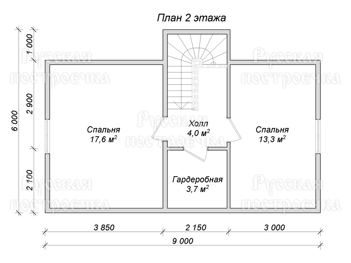 Каркасный дом 9х7 с мансардой, проект КД-89, планировка, комплектации, цены  - вид 12