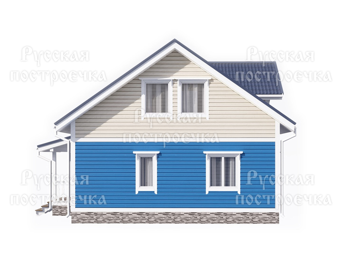 Каркасный дом 12,5х9,4 с террасой, котельной и кукушкой, Проект КД-149 - цены, строительство в МСК и СПБ - вид 8