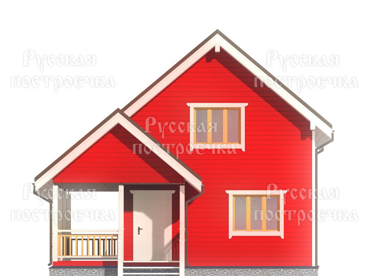 Каркасный дом 8,5х8 с террасой, Проект КД-112, цены на строительство, комплектации - вид 5