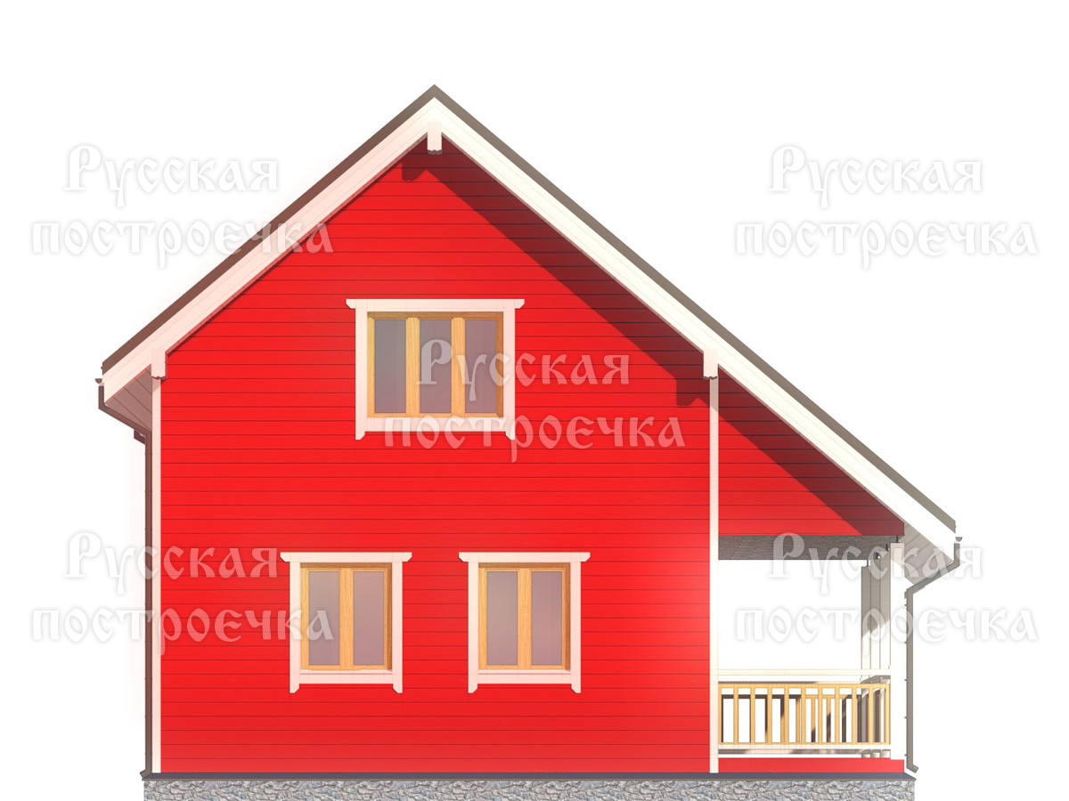 Каркасный дом 8,5х8 с террасой, Проект КД-112, цены на строительство, комплектации - вид 7