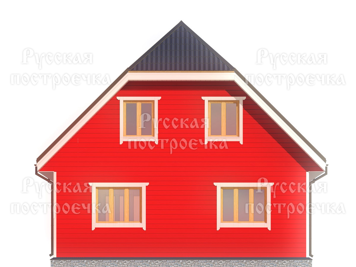 Каркасный дом 10х8 с мансардой, террасой и котельной, Проект КД-136 - цены, строительство под ключ  - вид 7