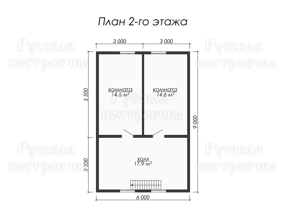 Каркасный дом 9х7,5 с мансардой, Проект КД-106 - цены, строительство в Москве и Санкт-Петербурге - вид 4