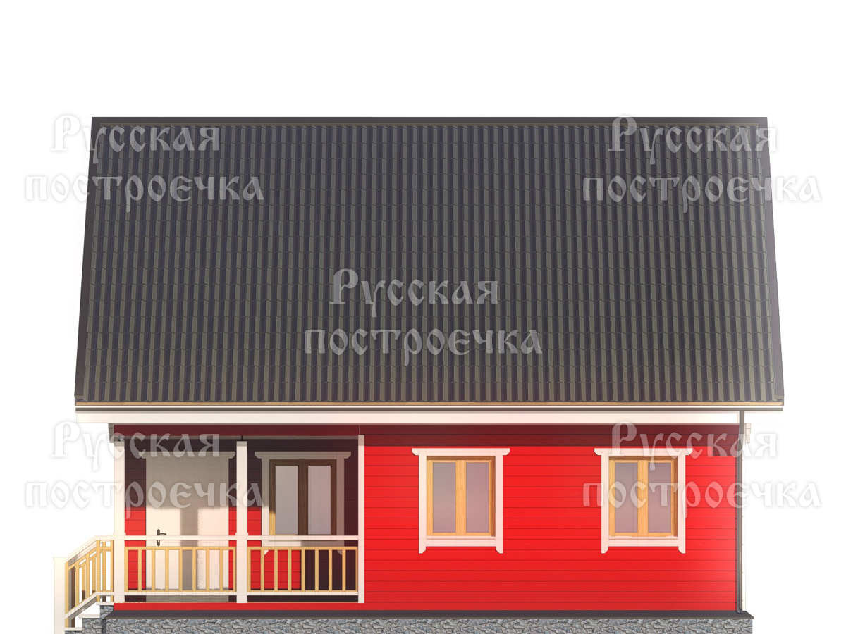 Каркасный дом 9х7,5 с мансардой, Проект КД-106 - цены, строительство в Москве и Санкт-Петербурге - вид 6