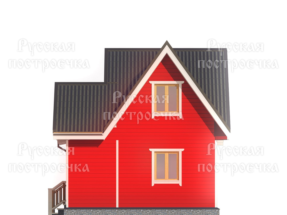 Каркасный дом 6х6 с мансардой, Проект КД-01, цены на строительство, комплектации - вид 7