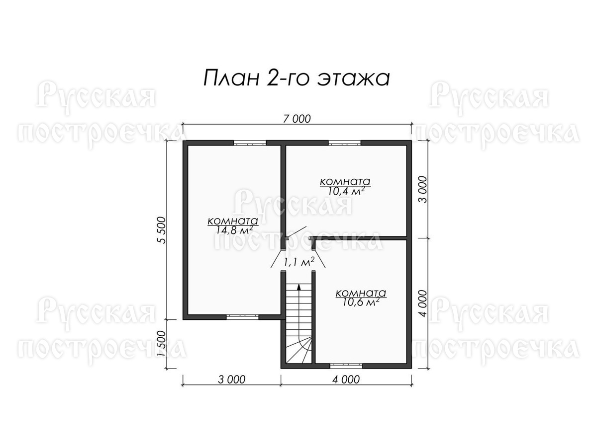Каркасный дом 9,5х7 с террасой, Проект КД-130 - цены, строительство в Москве и Санкт-Петербурге  - вид 4