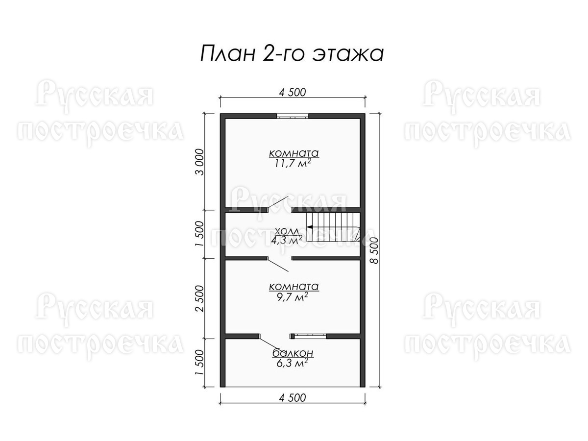Каркасный дом 9х8,5 с мансардой, балконом и террасой, Проект КД-120 - цены, строительство в Москве и Санкт-Петербурге - вид 4