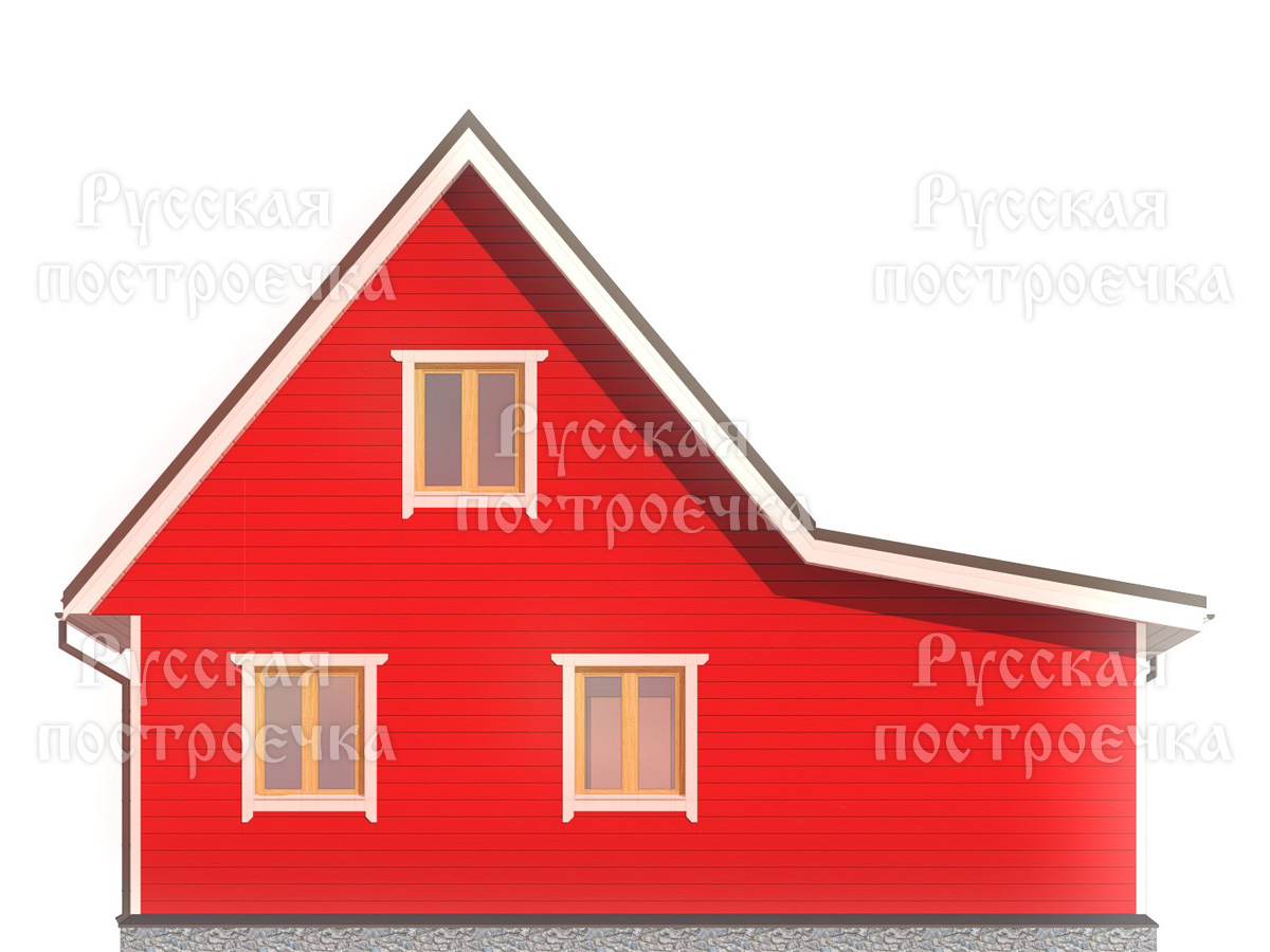 Каркасный дом 9х8,5 с мансардой, балконом и террасой, Проект КД-120 - цены, строительство в Москве и Санкт-Петербурге - вид 7