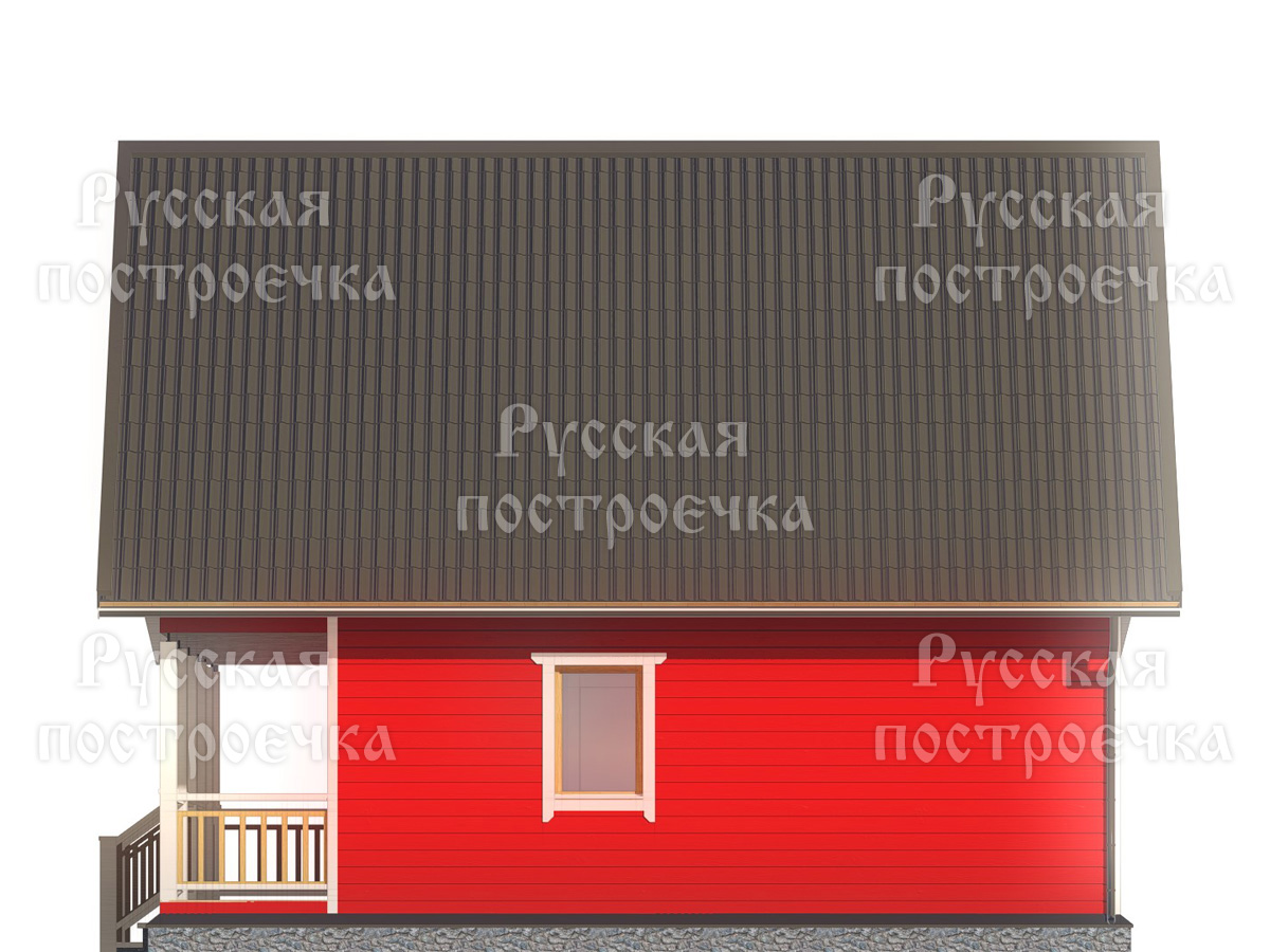Каркасный дом 9х8,5 с мансардой, балконом и террасой, Проект КД-120 - цены, строительство в Москве и Санкт-Петербурге - вид 8