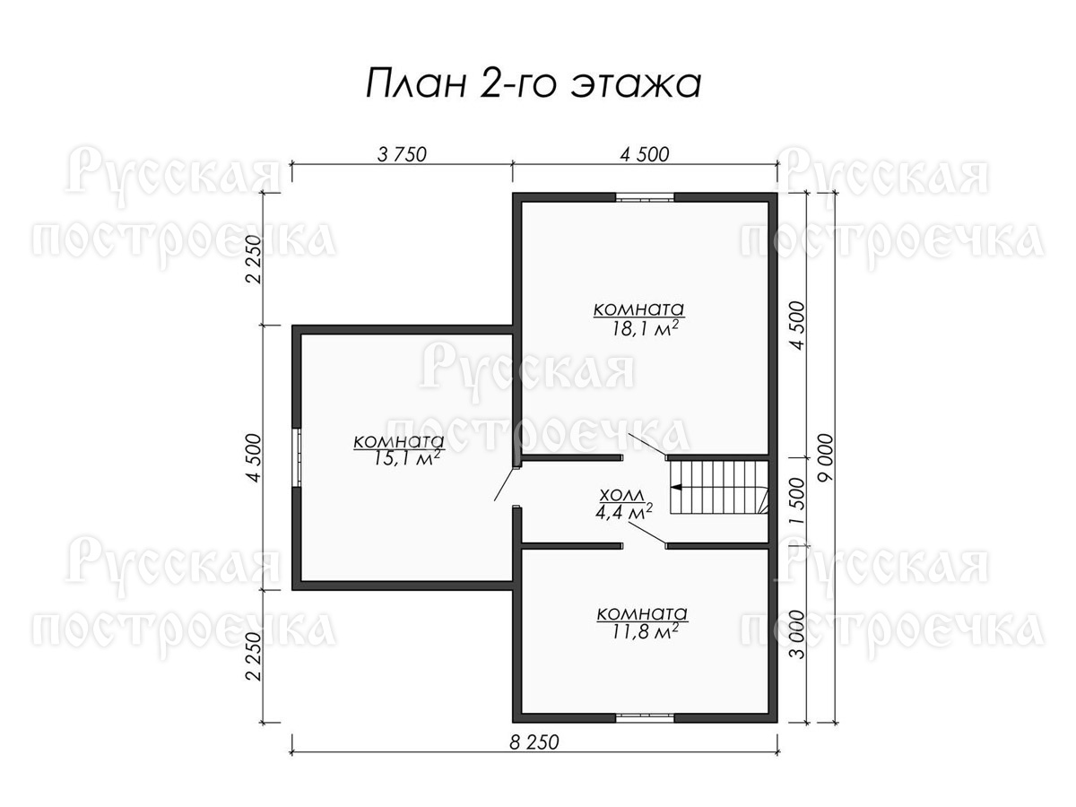 Каркасный дом 9х9 с мансардой и котельной, Проект КД-122 - цены, строительство в Москве и Санкт-Петербурге - вид 4