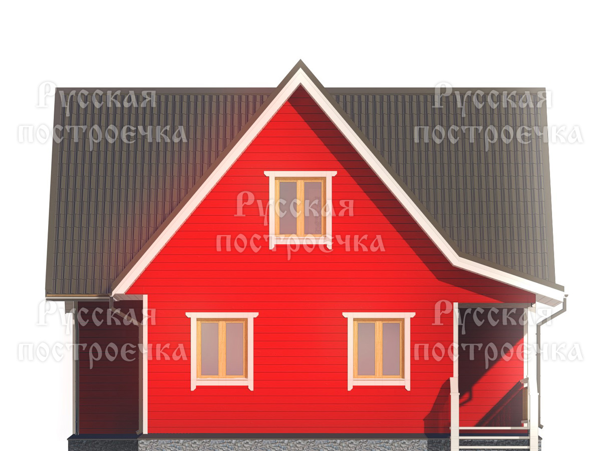 Каркасный дом 9х9 с мансардой и котельной, Проект КД-122 - цены, строительство в Москве и Санкт-Петербурге - вид 8
