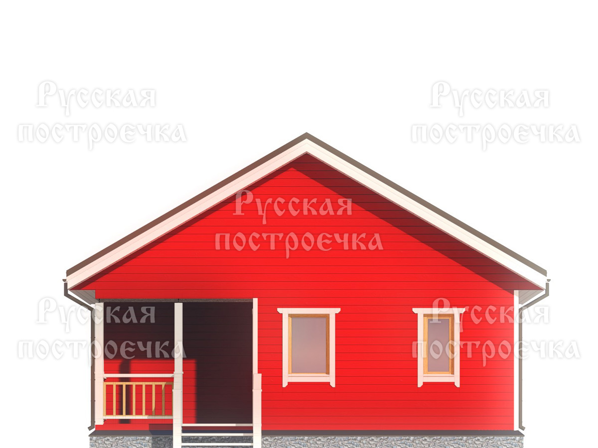 Одноэтажный каркасный дом 8х8, проект КД-59, цены, фото, комплектации - вид 4