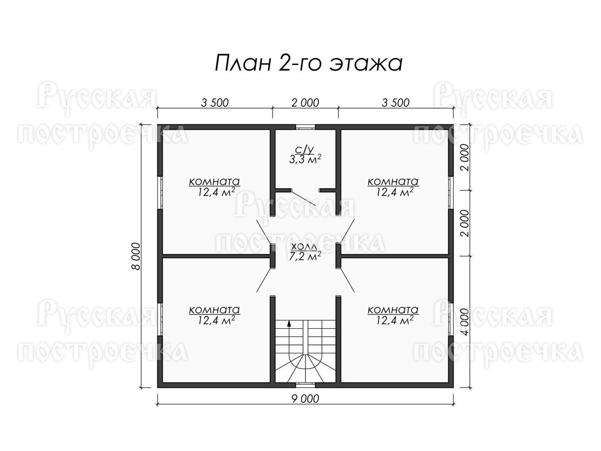 Каркасный дом 9х8 с террасой, Проект КД-116 - цены, строительство под ключ в МСК и СПБ - вид 4