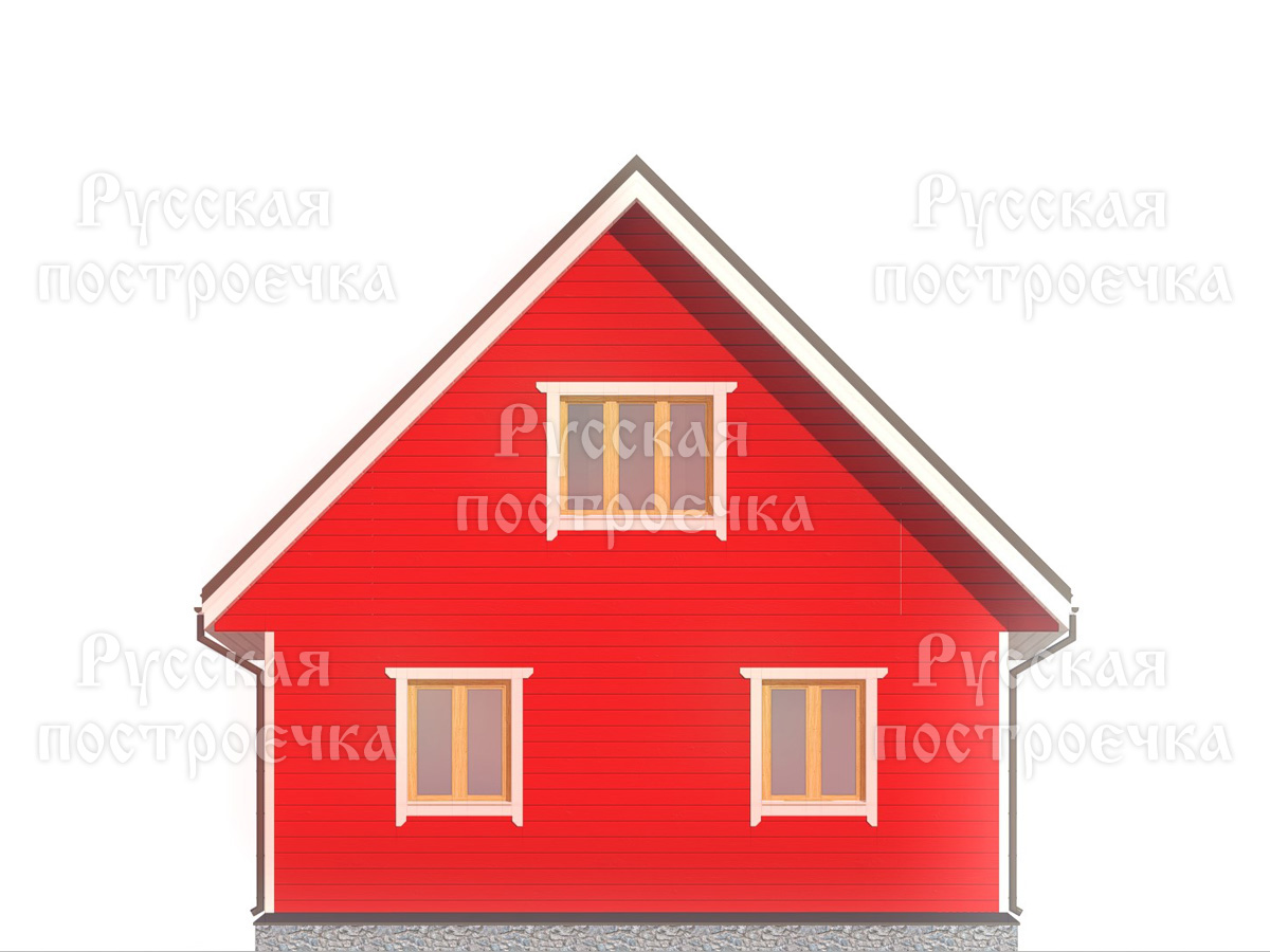 Каркасный дом 8.5х7 с мансардой, Проект КД-78, фото, цены на строительство, планировка  - вид 7