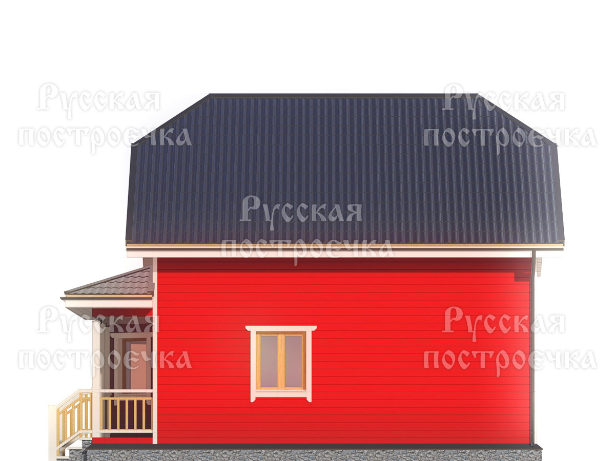 Полутораэтажный каркасный дом 7.5х7.5, проект КД-74, цены, планировки, комплектации - вид 7