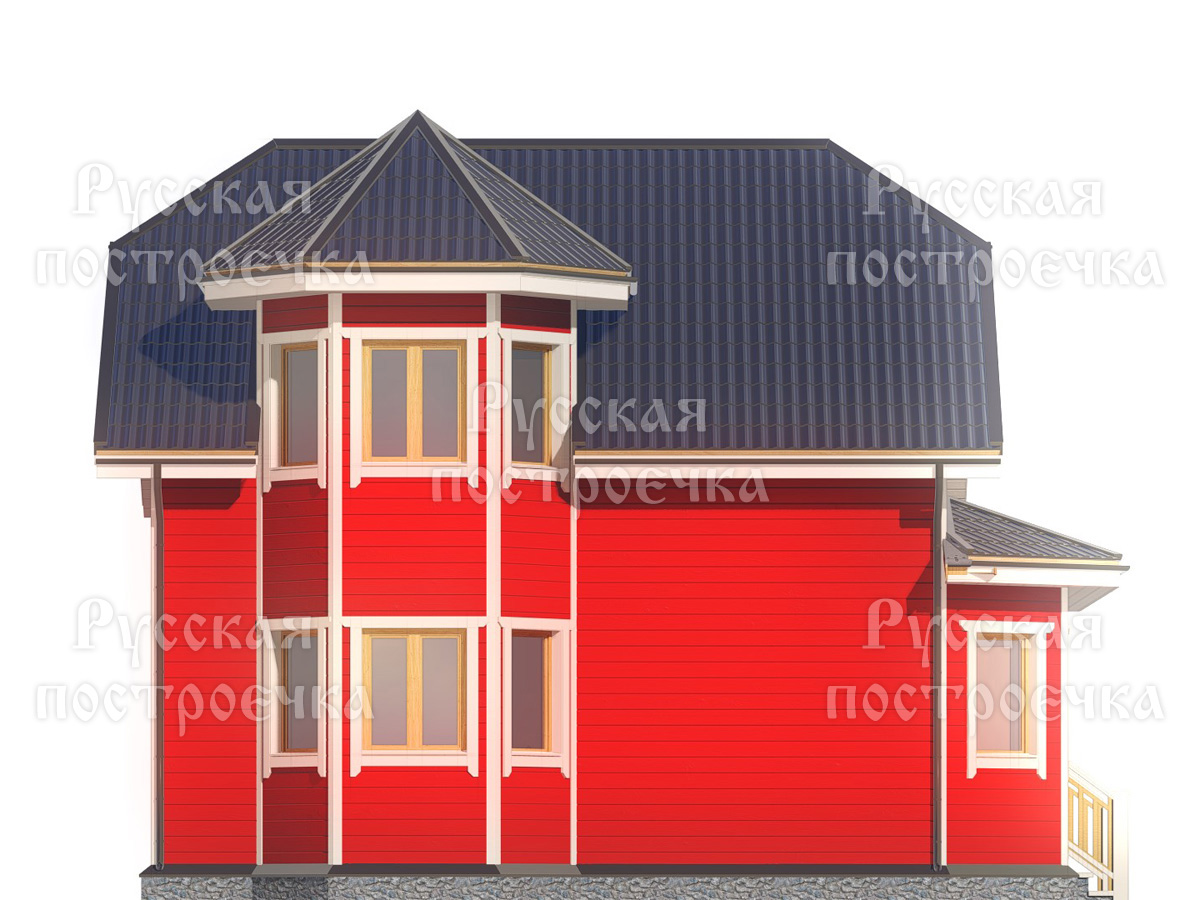 Полутораэтажный каркасный дом 7.5х7.5, проект КД-74, цены, планировки, комплектации - вид 8