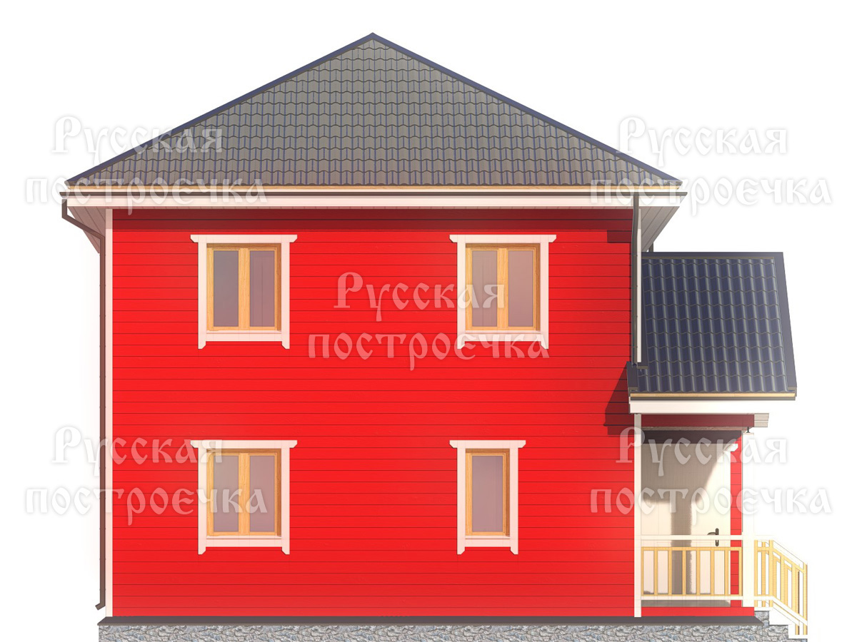 Двухэтажный каркасный дом 9х7, Проект КД-93, цены на строительство, фото, комплектации - вид 6