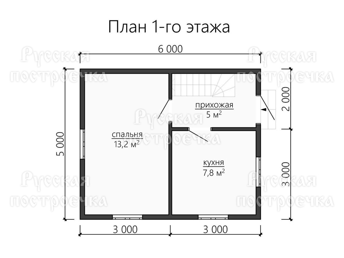 Садовый домик 6х5, Проект 13 от компании Русская Построечка - вид 3