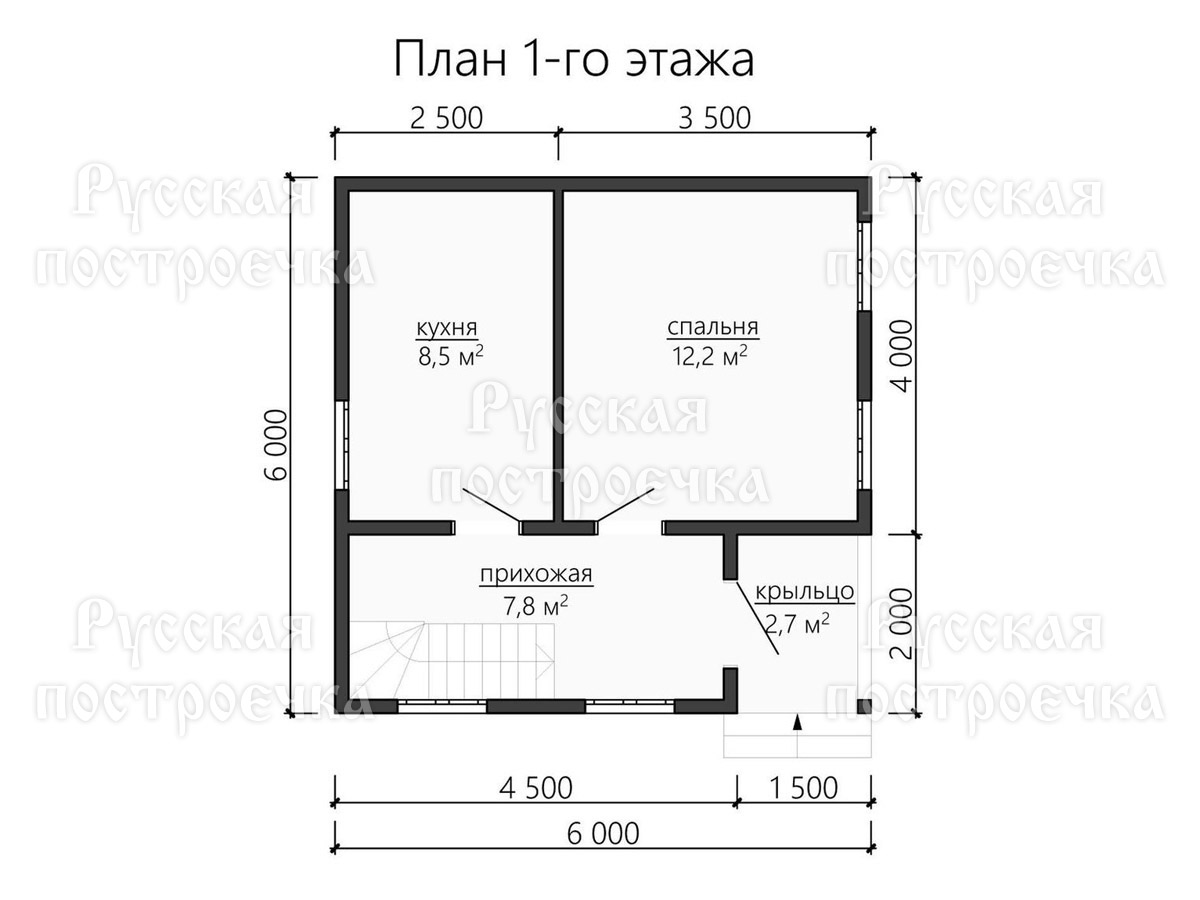 Садовый домик 6х6, Проект 29 от компании Русская Построечка - вид 3