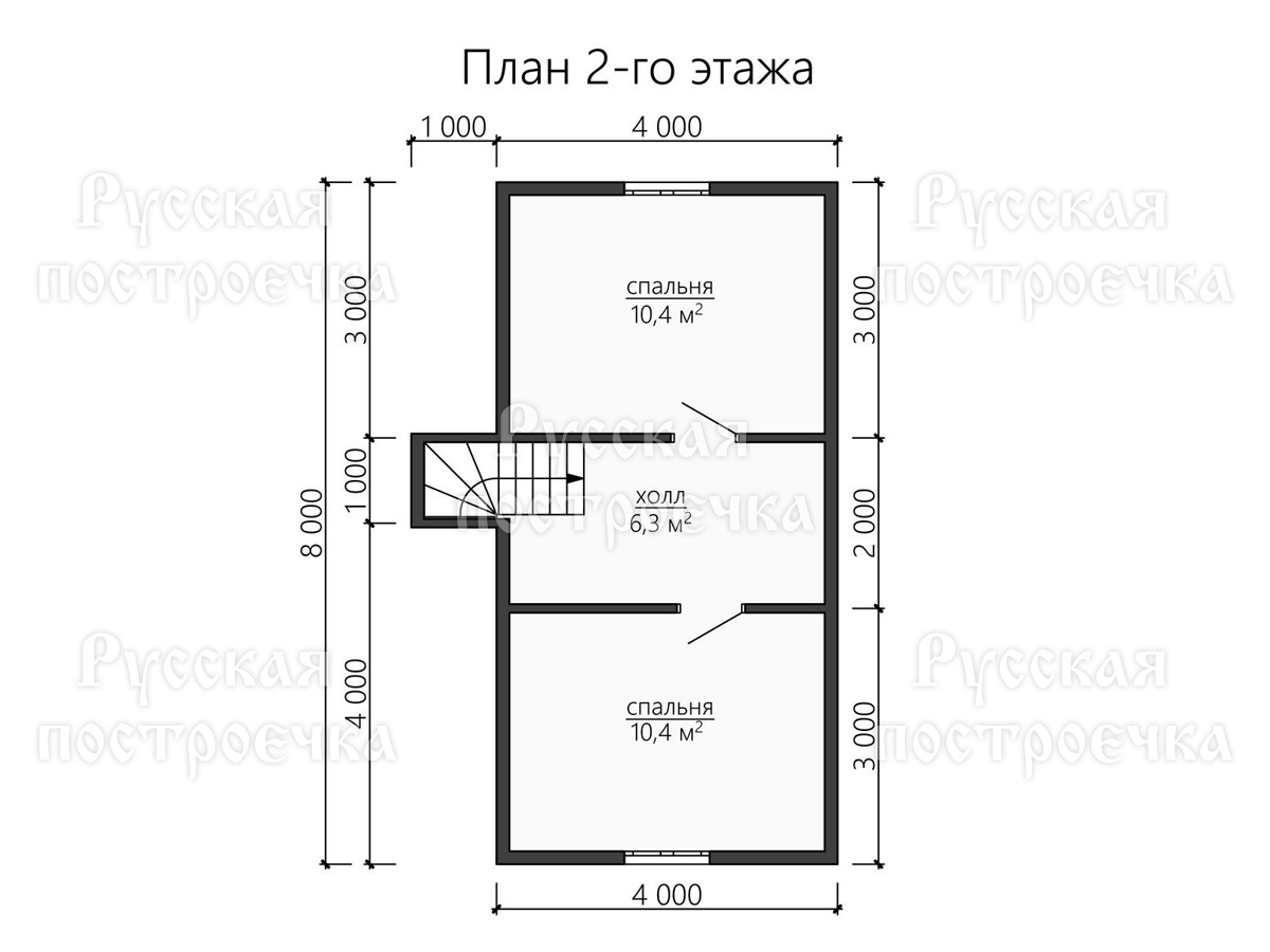 Садовый домик 8х6, Проект 49 от компании Русская Построечка - вид 4