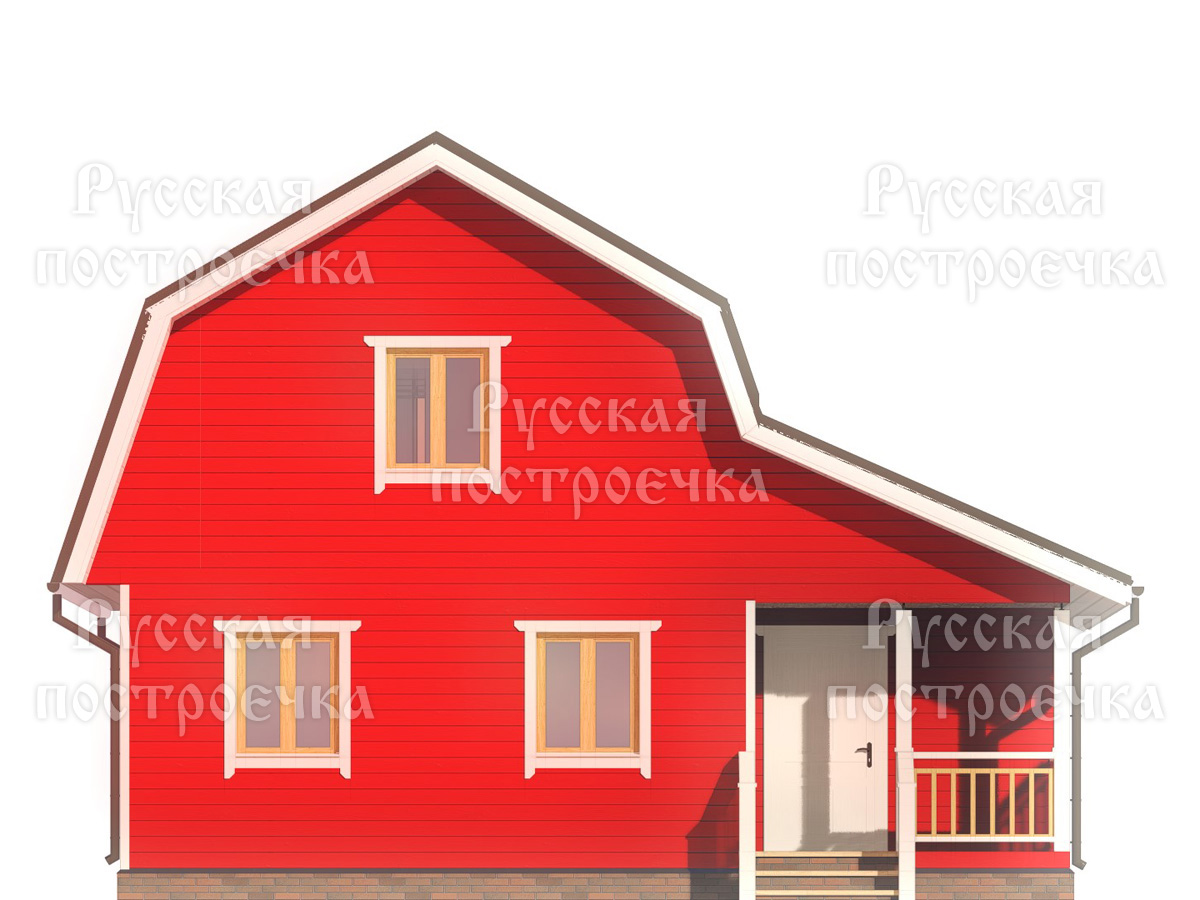 Каркасный дом 9х7 с мансардой, террасой и верандой, Проект КД-96 - цены, комплектации - вид 5