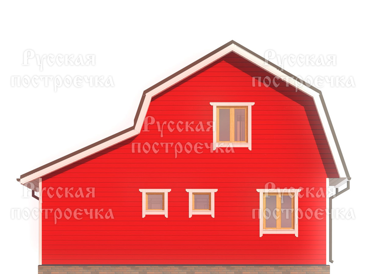 Каркасный дом 9х7 с мансардой, террасой и верандой, Проект КД-96 - цены, комплектации - вид 7