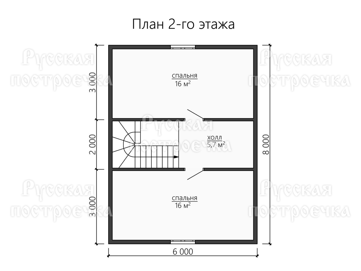 Каркасный дом 8х6 с мансардой, проект КД-38, фото, комплектации, цены на строительство - вид 4