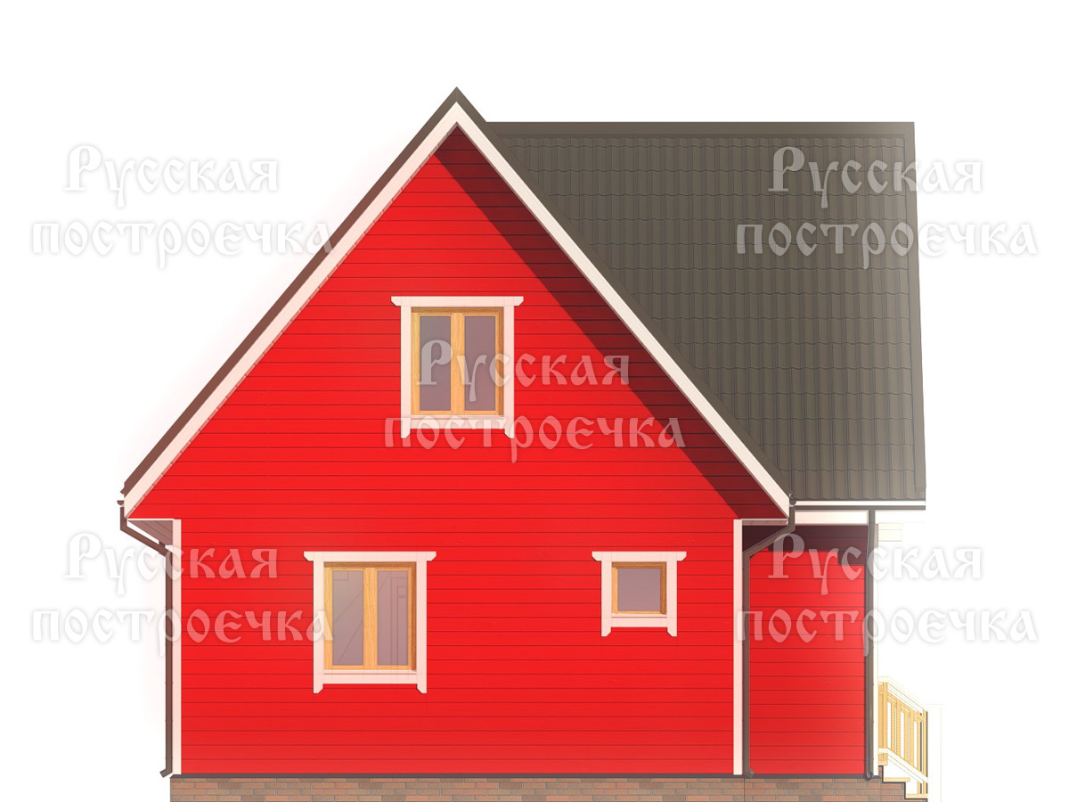 Каркасный дом 8х7,5 с мансардой, проект КД-57, цены на строительство, фото, комплектации - вид 8