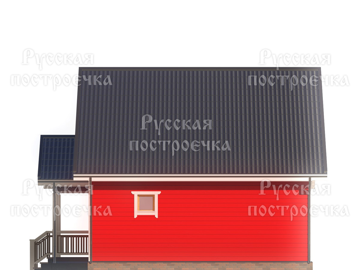 Каркасный дом 7.5х7.5 с мансардой, проект КД-32, фото, комплектации, цены на строительство - вид 6