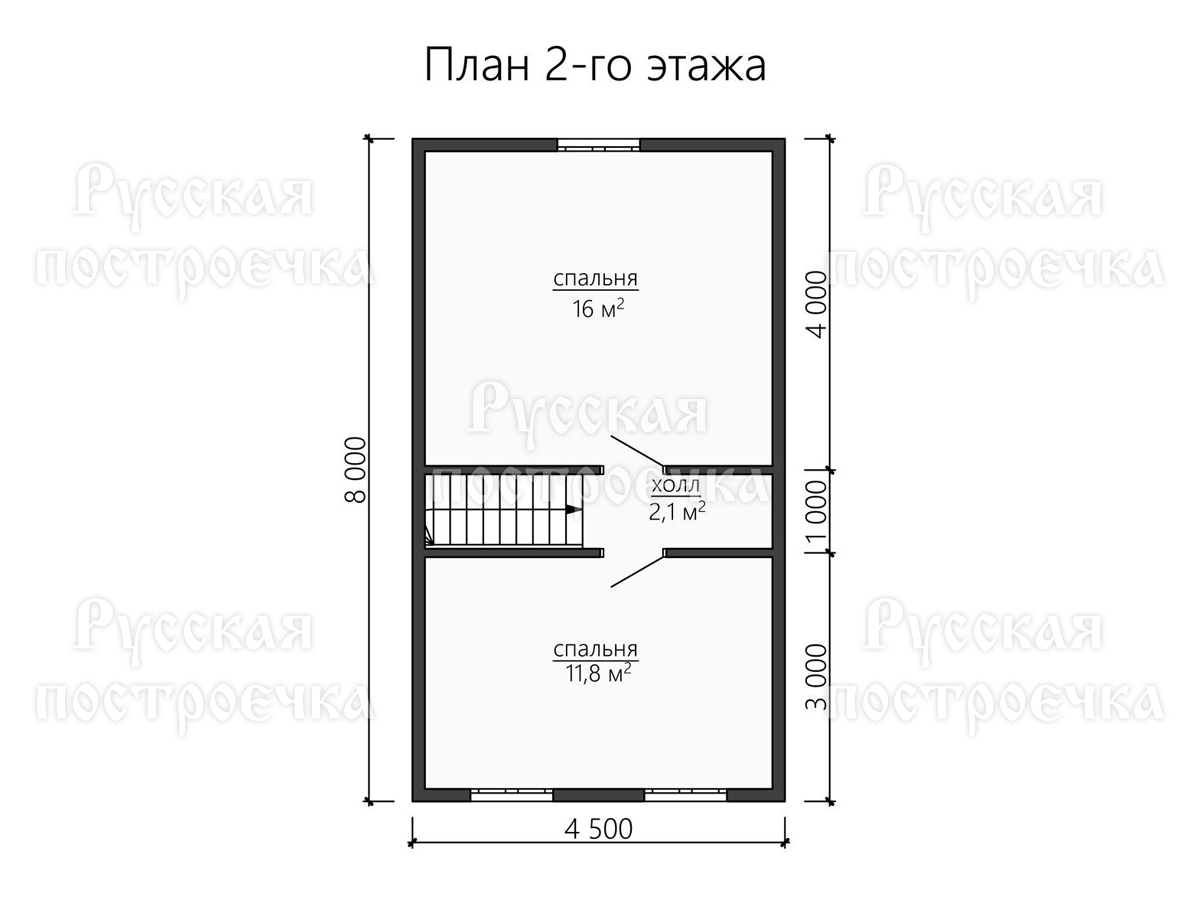 Каркасный дом 9х8 с мансардой и террасой, Проект КД-107 - цены, строительство в Москве и Санкт-Петербурге  - вид 4