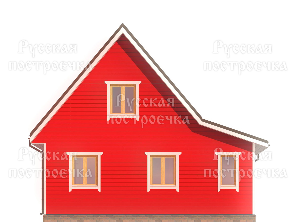 Каркасный дом 9х8 с мансардой, террасой и котельной, Проект КД-102 - цены, фото, комплектации - вид 7