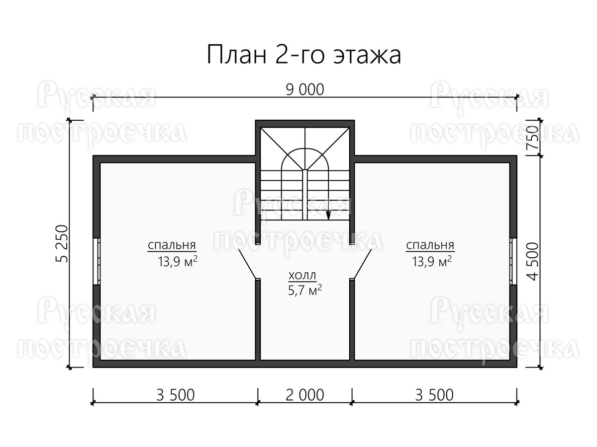 Каркасный дом 9х9 с мансардой и террасой, Проект КД-105 - цены, строительство в Москве и Санкт-Петербурге - вид 4