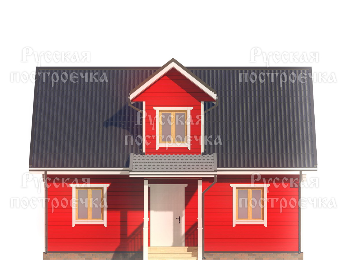 Каркасный дом 9х7 с мансардой и кукушкой, Проект КД-97 - цены, фото, комплектации - вид 5