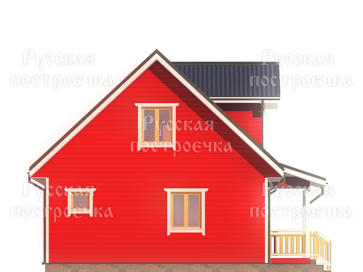 Каркасный дом 9х7 с мансардой и кукушкой, Проект КД-97 - цены, фото, комплектации - вид 8