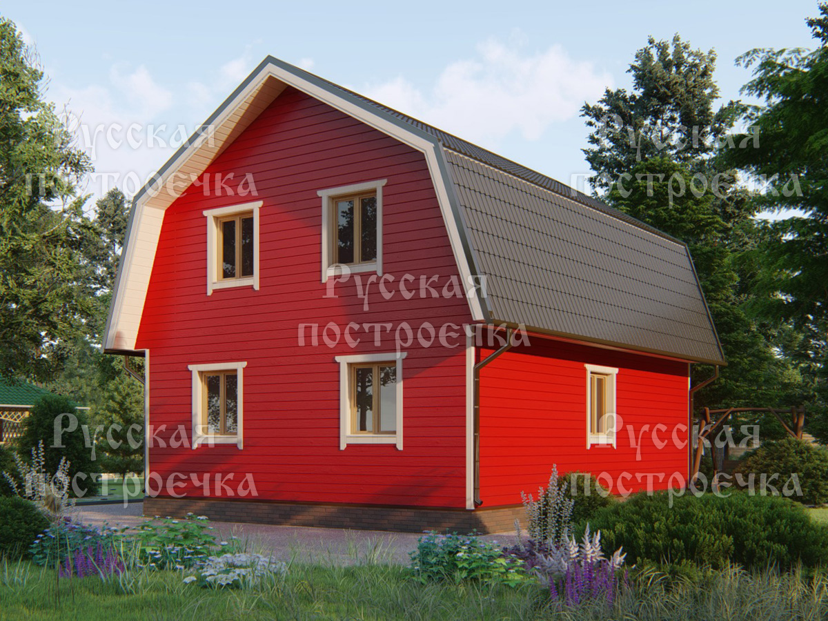 Каркасный дом 9х7 с мансардой, Проект КД-98 - цены, фото, комплектации - вид 2