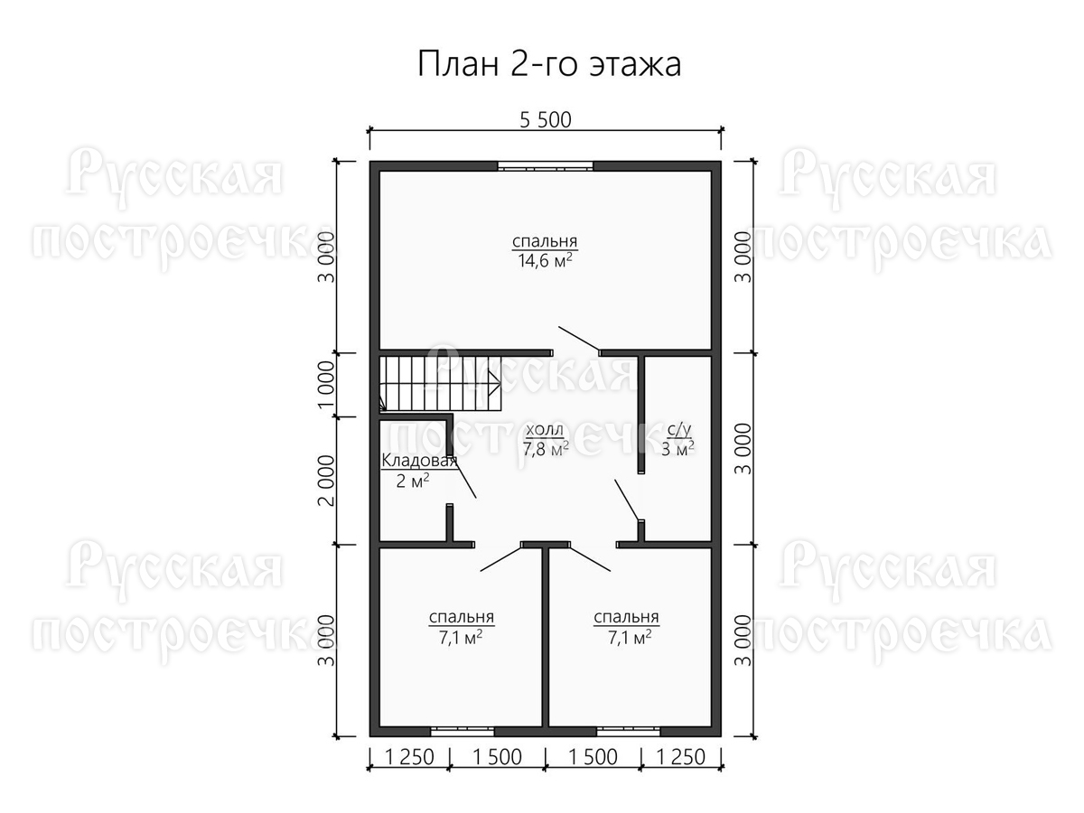 Каркасный дом 9х7 с мансардой, Проект КД-98 - цены, фото, комплектации - вид 4