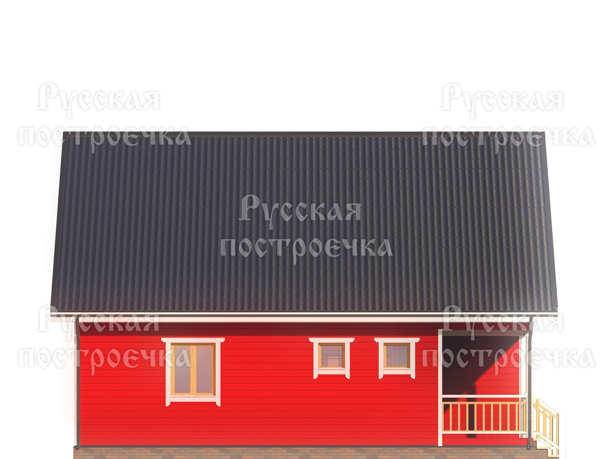 Каркасный дом 10х8 с мансардой и террасой, Проект КД-134 - цены, строительство в Москве и Санкт-Петербурге - вид 6