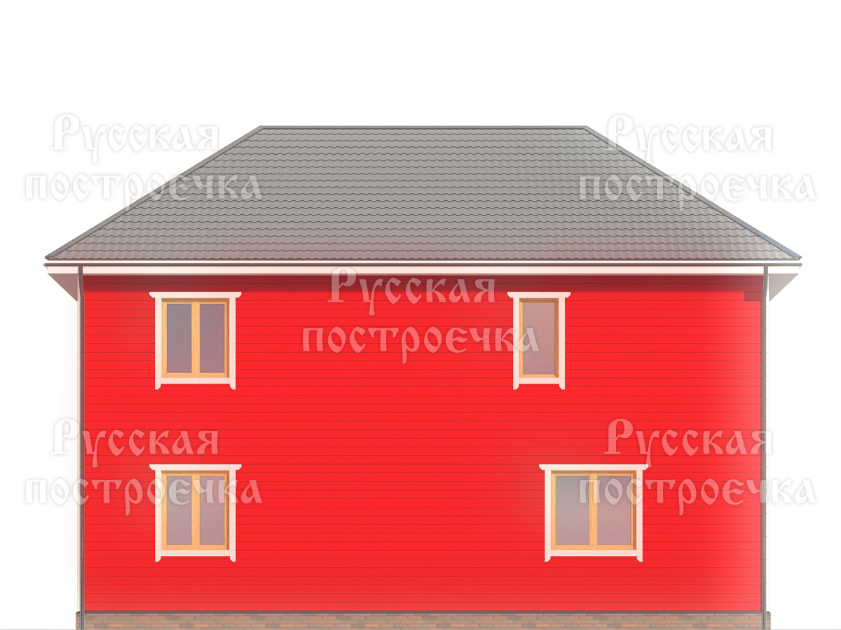 Двухэтажный каркасный дом 12х11 с террасой и балконом, Проект КД-151 - цены, строительство в Москве и Санкт-Петербурге  - вид 7